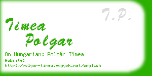 timea polgar business card